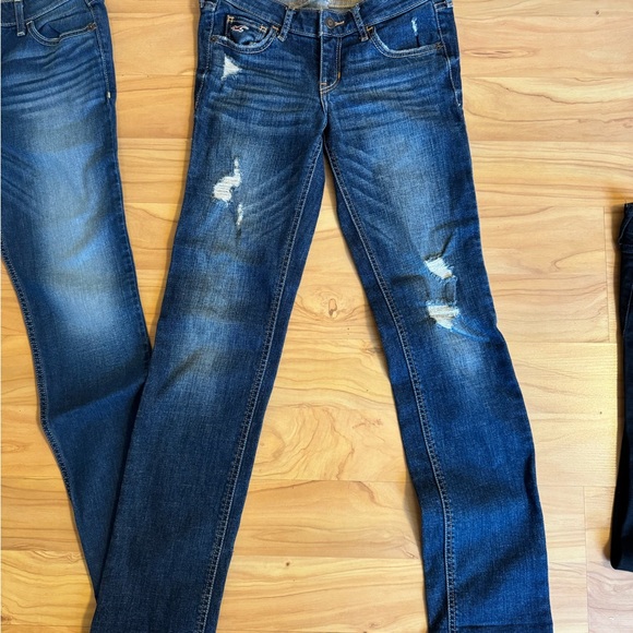 Hollister Petite Women's Blue and Black Skinny Jeans-3 pairs - Picture 6 of 8